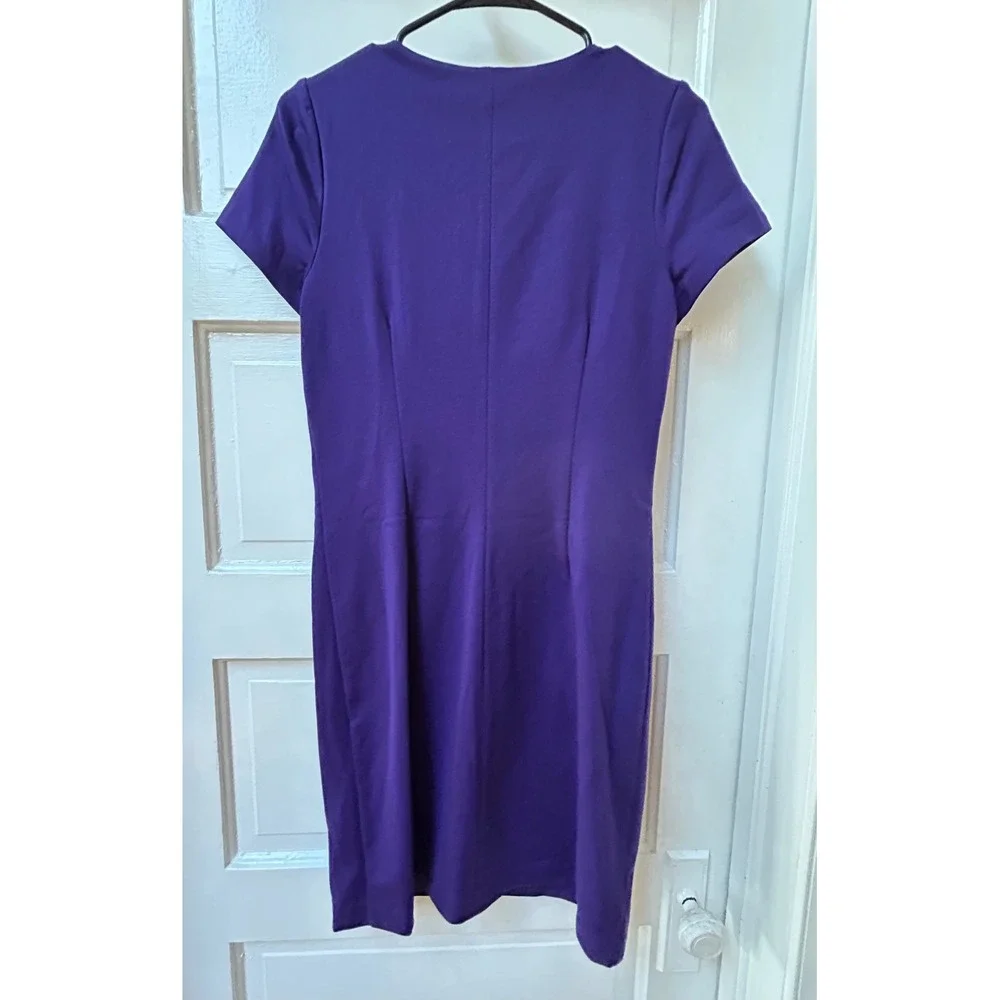 Michael Kors Iris Purple Studded Embellished Sheath Dress Size Small - Picture 2 of 4